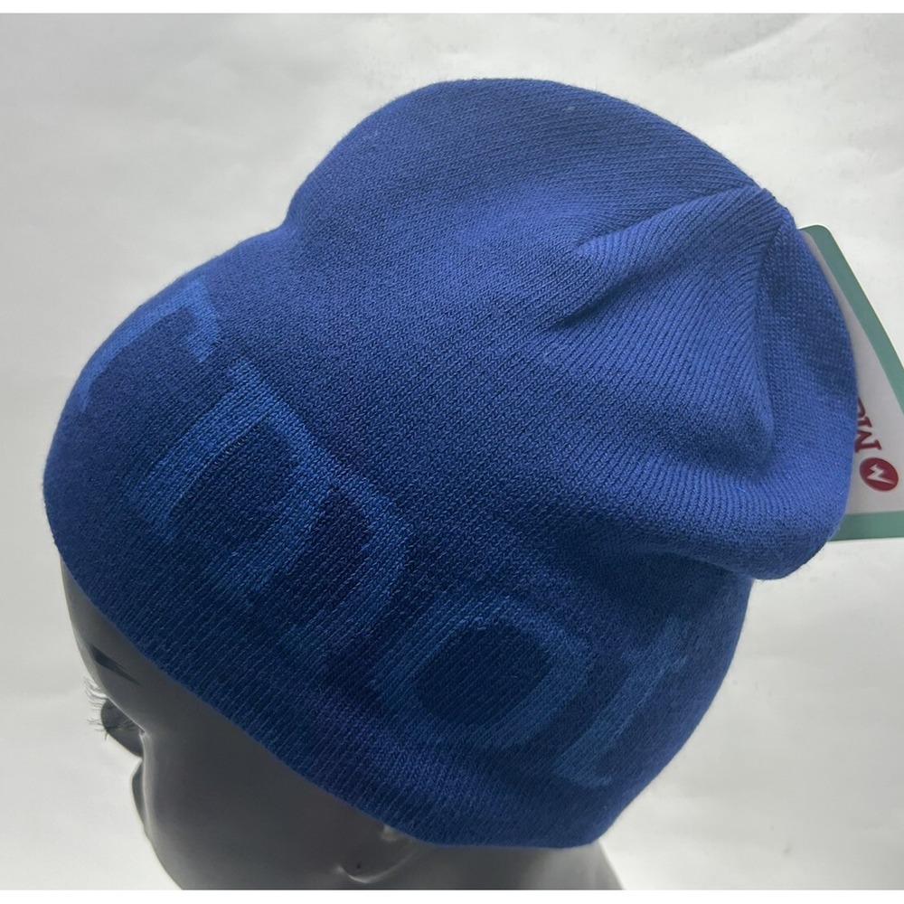 Marmot Unisex Size OS Navy Blue Polyester Summit Beanie Hat New (J6)